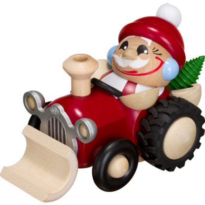 Kugelräucherfigur Nikolaus im Traktor-0
