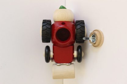 Kugelräucherfigur Nikolaus im Traktor-8599
