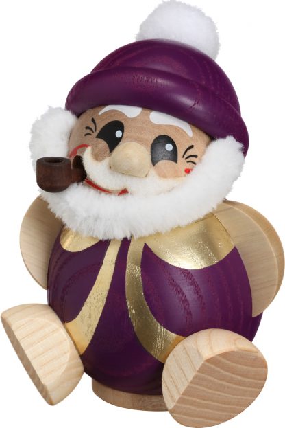 Kugelräucherfigur Nikolaus purpur-gold -0